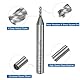 QUARKZMAN 3Stk 2x6x7x51mm Spirale Mutter 4 Muttern HSS-AL Gerade Schaft Spirale Schaftfräser Fräser