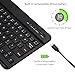Ultra-Slim Bluetooth Keyboard Portable Mini Wireless Keyboard Rechargeable for Apple iPad iPhone Samsung Tablet Phone Smartphone iPadOS iOS Android (10 inch Black)