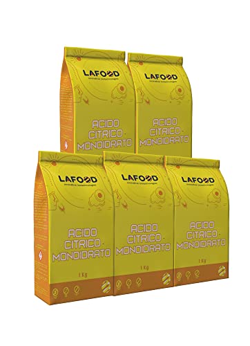 Acide citrique monohydraté - E330 - Food grade - Qualité alimentaire - Extra CEE - 1 kg (5 kg).