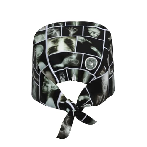 Image of Adjustable Working Cap Breathable Unisex Women Men Elastic Bandage Tie Back Hats Scrub Nursing Doctor Surgeon Cap