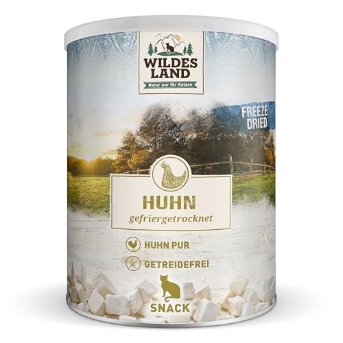 WILDES LAND – Freeze Dried Huhn | Gefriergetrockneter Snack mit natürlichen Zutaten und 100% Huhn für ausgewachsene Hunde. Getreidefreier Snack in schonender Gefriertrocknung ohne Zusatzstoffe im