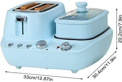 LKNJLL 3-in-1 Retro Familienzimmer Bahnhof Maker-Center Multi-Funktions-Elektro-Toaster-Maschine Edelstahl Ofen Egg… – Bild 3