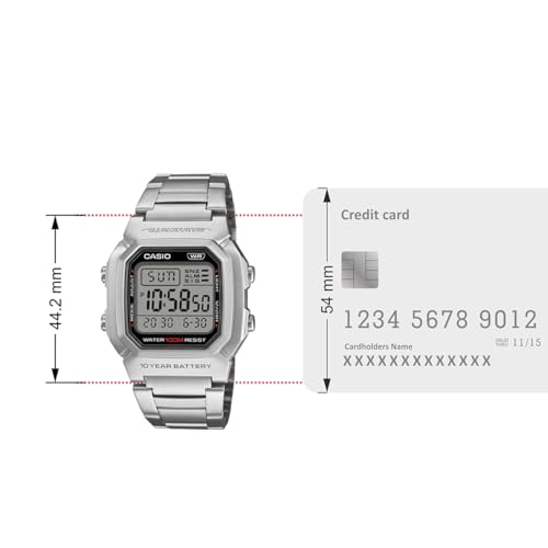 Image of Casio W-800HD-1AVDF Digital Silver Watch Unisex (I132)