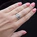 Celtic Knot Ring Sterling Silver 925 - Filigree Braided Irish Wedding Promise Engagement Self Love Rings - Norse Viking Jewelry for Women Size 7.5 (7.5)
