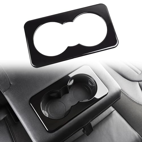 【Deesse】ランドローバー ディフェンダー 90 110 130 2020~2025に対応リア カップホルダーカバー ドリンクホルダー アクセサリー 後席 アームレスト ガーニッシュ 傷防止 おしゃれ 内装パーツ ABS 1PCS (艶ありブラック)