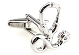 MRCUFF Presentation Gift Box Stethoscope MD Doctor Pair Cufflinks & Polishing Cloth