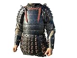 HISTORIC HANDICRAFT Medieval Armor Wearable Japanese Jacket with Armor Shoulder Pauldron & Arm Guard Set Samurai Armor Costume SCA LARP