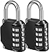 Combination Lock, 2 Pack, 4 Digit Combination Padlock for School Gym Sports Locker, Fence, Toolbox, Case, Hasp Cabinet Storage
