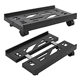 NGOSUET 2 Stück CPU Ständer für PC, Schwarz Mobile PC Ständer mit Rollen, Computer Desktop Tower Stand Bodenständer Universal Einstellbare CPU Halterung, Einstellbare Breite 20-30cm