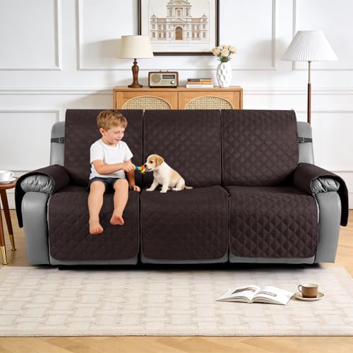 Image of TAOCOCO Waterproof Recliner Covers, Suitable for Pets and Kids(3 Seater, Chocolate)