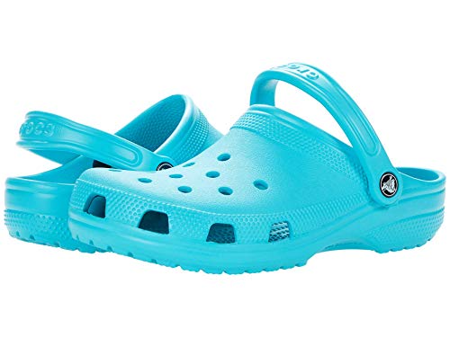 Image of Crocs Unisex-Adult Classic Clogs, Digital Aqua, 5 Men /7 Women