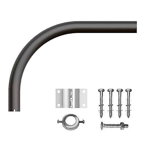 TIERONE Area-Light Extension Mounting Arm Sturdy Steel Mounting Pole for Outdoor Barn Yard Security Light Dark Bronze