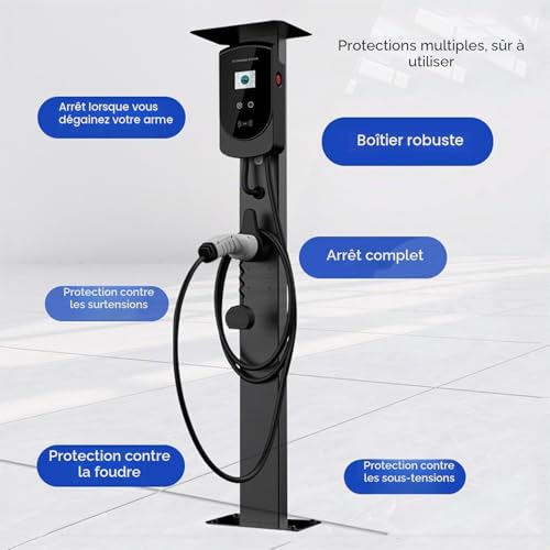 Support de colonne de charge EV premium avec gestion des câbles intégrée - 6