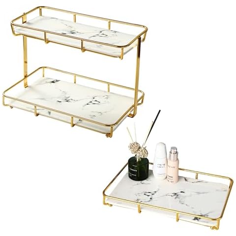 Gold Countertop Organizer Double & Single Layer Cover