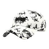 ZCLYXX Frühling und Herbst Tie Dye Baseballmütze Europäische und amerikanische Mode Herrenmütze Außenhandel Outdoor Sonnenblende Hut Trucker Cap Mit Haaren (White, One Size)