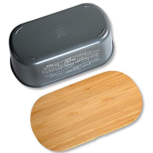 Foto von Kesper | Brotbox, Material: Melamin, Bambus, Maße: B: 34 x H: 14 x T: 18 cm, Farbe: Grau, Braun | 58501