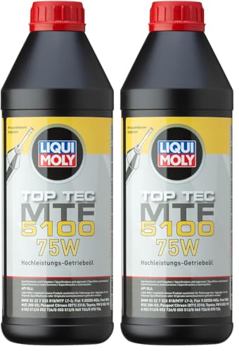 LIQUI MOLY Top Tec MTF 5100 75W | 1 L | Getriebeöl | Hydrauliköl | Art.-Nr.: 20842 (Packung mit 2)