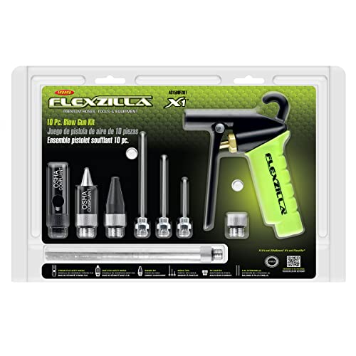 Flexzilla X1 Blow Gun Kit, 10-Piece, Zillagreen - Ag1500Fzkit #TOP1
