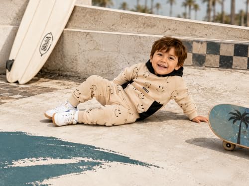 Image of Volcom Infant Toddler Baby Boys Joggers Set - 2 Piece Fleece Pullover Hoodie and Jogger Pants Activewear Set (Sizes: 12M-7)