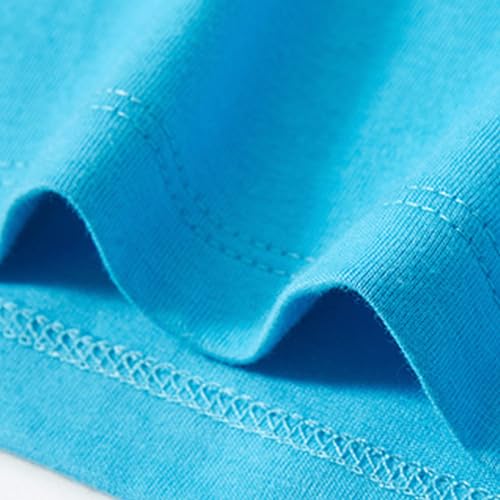 Image of HILEELANG Kids Boy Basic Plain Cotton T-Shirts Short Sleeve Crew Neck Summer Tees 4packs 6-12 Years