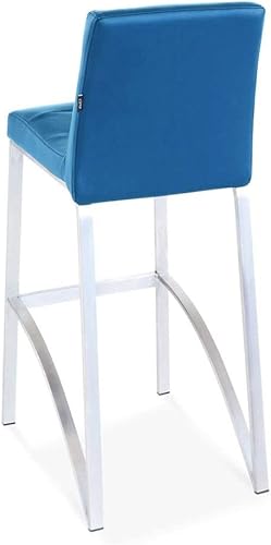 Miniatura 81 de Zuri Furniture Lynx Taburete de bar contemporáneo con base de metal, color gris Gris,Negro -,Marrón,Azul oscuro,Verde