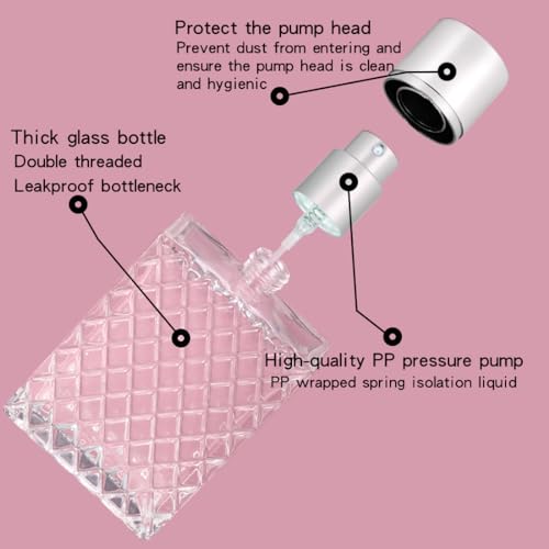 1Pcs 100ml 3.4 oz Refillable Spray Perfume Bottles Large Cosmetic Fine Mist Atomizer Empty Portable Clear Glass Essential Oil Container for Travel3