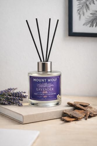Image of Lavender Reed Diffuser for Home Fragrance | Long Lasting Aromatherapy Premium Diffuser | Relaxing Floral Lavender Scent for Bedroom, Living Room & Office