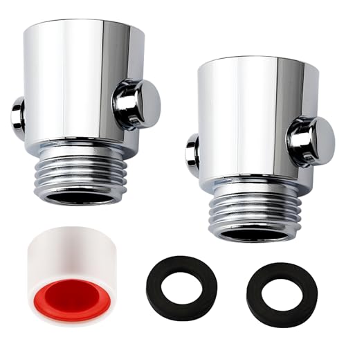 ZMDMAH 2 alcachofa de ducha con válvula de cierre, cierre de agua, tapón G1/2, limitador de flujo