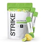 Strike Electrolytes | Zero Sugar Hydration Sachets with Sodium, Magnesium, Vitamin C & Trace Minerals | Vegan, Keto, Gluten-Free | Daily Electrolytes Powder (30 Sachets, Lemon Lime)