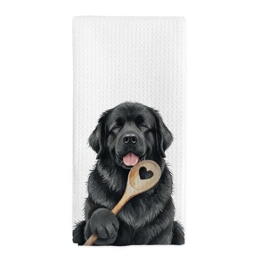 nvucamd Funny Newfoundland Dog Gifts Kitchen Towels, Newfoundland Dog Lover Gifts Hand Towels for Bathroom, Funny Dogs Dish Tea Towel for Kitchen Accessories Decor, 16x24 in