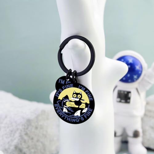 Crizaor Halloween Gifts For Women Men Christmas Gift For Women Adults Friends Gag Keychain Gift For Birthday Party Novelty Presents For Him Her Cat Purse Car Keys Charms