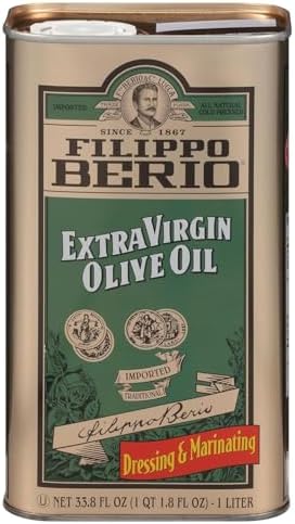 Filippo Berio Extra Virgin Olive Oil, Cold Pressed EVOO for Cooking, Dipping and Salad Dressings, Contains Polyphenols, rPET, 33.8 Ounce (Pack of 1)
