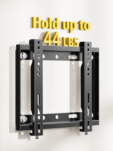 Image of Mounting Dream TV Wall Mount RV Bracket for Most 17-42'' Flat Screen LED, LCD TVs, Fixed TV Mount for VESA 50X50 to 200x200mm, 44 lbs, 8 inch /Single Stud, Flush Low Profile Wall Mount MD2351