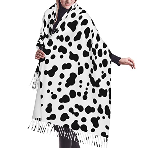 TQD Dalmatian Print Cozy Long Scarf Women'S Fashion Scarf Long Shawl Winter Soft Warm Scarf