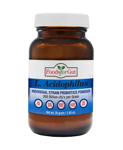 Lactobacillus Acidophilus Probiotic Powder 200 Billion cfu's 30 Gram | Digestive & Immune Support | High Potency | L. Acidophilus