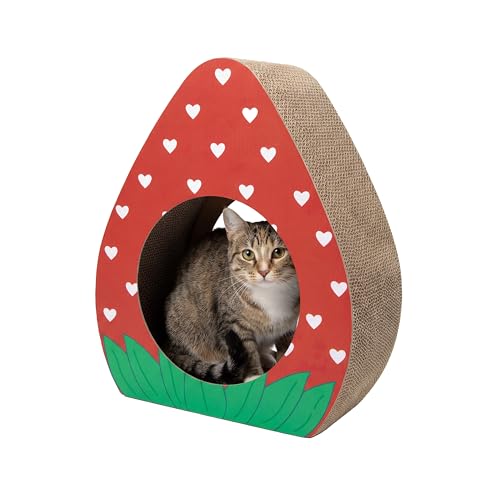 Kitty City Strawberry Casa Rascador para Gatos 18.5” x 7” miniatura 1