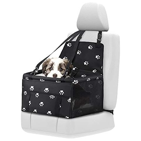 Winkeyes Dog Car Seats for Small Dogs, Portable Pet Booster Car Seat Waterproof & Foldable Puppy Car Seat with Seat Belt Suitable for Medium Pets Under 11 lb Cover