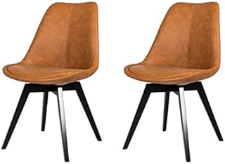 Tenzo Juego de 2 sillas, Madera, marrón/Negro, 54 x 48 x 82 cm