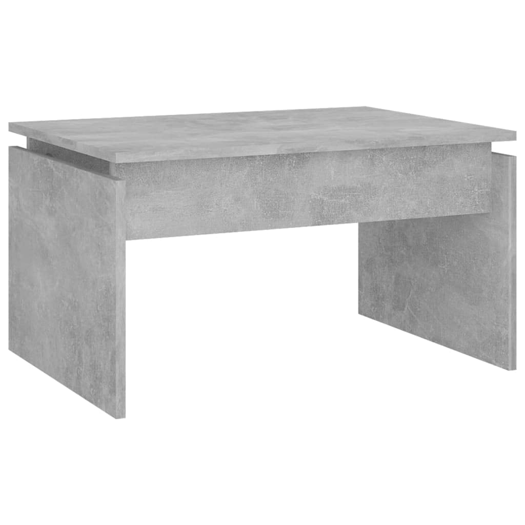 vidaXL Mesa de Centro Auxiliar Consola Mesita Salón Lateral Té Café Sofá Sala de Estar Muebles Mobiliario Gris Hormigón Contrachapada 68x50x38 cm
