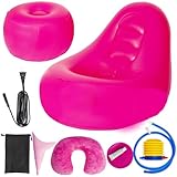 SLOWN BBL Chair - Inflatable BBL Mattress with Hole After Surgery for Butt Sleeping, Brazilian Butt Lift Recovery, BBL Chair Hole with Built-in Electric Air Pump, Neck Pillow and Urination Device