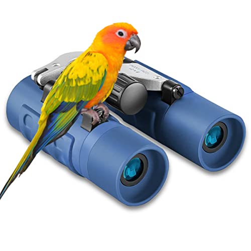 OuYteu Binoculars 122x1000 Compact with Clear Low Light Vision, Large Eyepiece Waterproof Binocular for Adults Kids, High Power Easy Focus Bird Watching, Hunting, Travel, Sightseeing, Blue