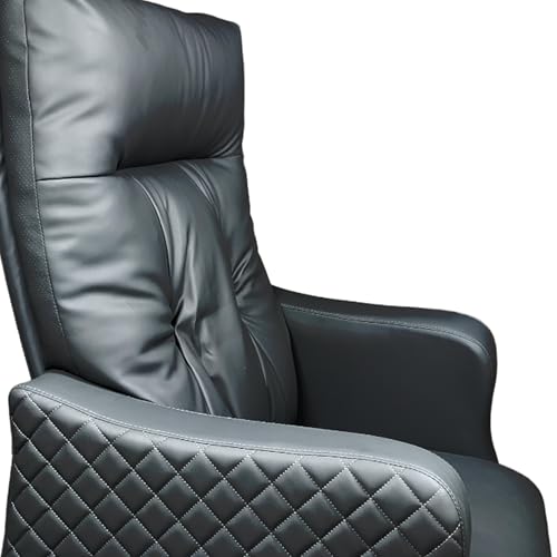 Image of Lakdi The Furniture Co High Back Faux Leather Comfortable Executive Chair & Revolving & Recliner Chair | Director and Executive Chair | Metal Base - Black Color (111013163 Black)