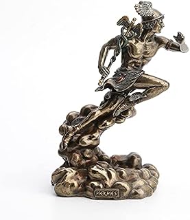 Veronese Design Polyresin Greek God Hermes Running On Clouds Statue