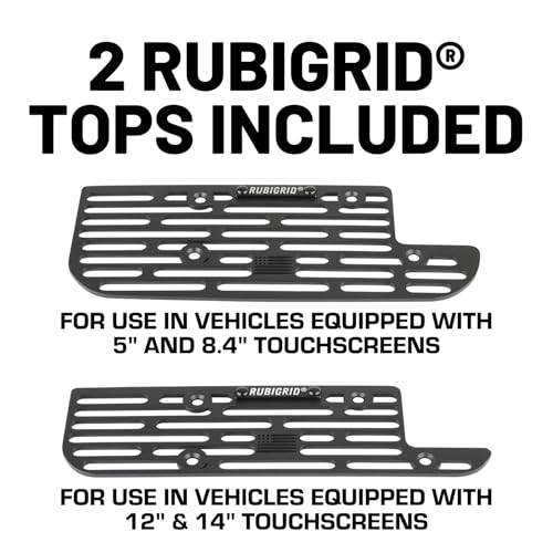 Image of Bulletpoint Multiple Device Metal Dash Mount Cell Phone Holder Compatible with 2019+ RAM Truck 1500, 2500, 3500, TRX, RHO (RubiGrid v2 Magsafe Compatible)