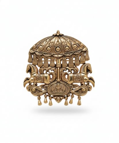 Image of Antique Gold Brooch Pin for Men Women Vintage Saree Blazer Coat Lapel Fashion Jewellery
