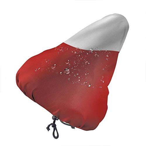 Du-shop Ondeando la Bandera de Chile Impermeable Asiento de Bicicleta Funda Impermeable con cordón, Resistente a la Lluvia y al Polvo