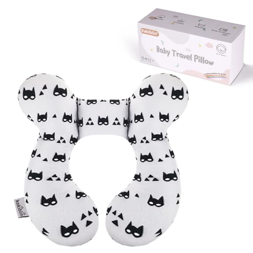 Image of KAKIBLIN Baby Travel Pillow for Head and Neck, Upgraded Baby Support Pillow, Baby Neck Pillows for Car Seat,Pushchair,Travel, Grey