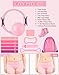 PATISYNC 13Pcs Pilates Essentials Kit for Women, Pilates Equipment for Home Workouts with Magic Circle, Mini Ball, 5 Resistance Bands, Pilates Starter Set for Strength, Toning and Flexibility, Pink