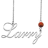 GR35Z9 Personalized Personal Birthstone Name Necklace for Her Larry