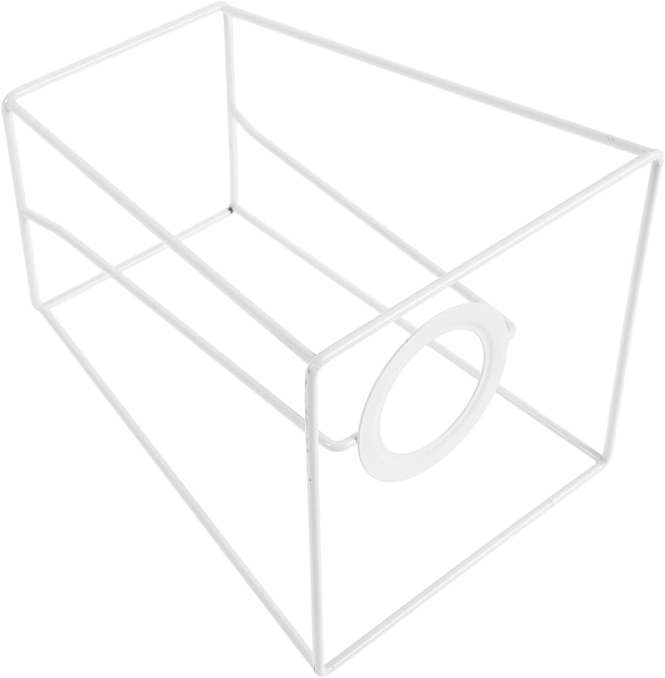 Metal Lampshade Frame Wire Cage Lamp Shade Holder Compatible with E27 Bulb, Iron Material with Flexible Assembly for Bedrooms and Living Rooms